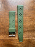 Bracelet tropical silicone vert militaire - Vinty Watches