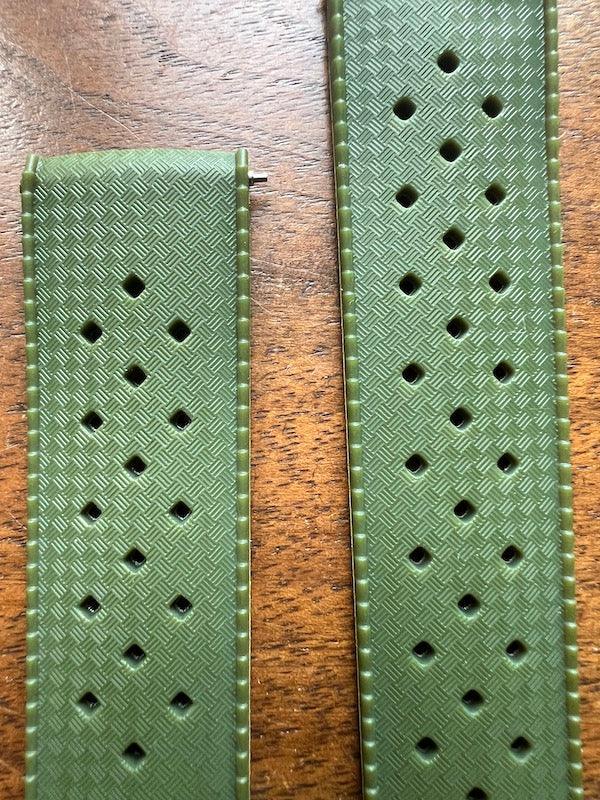 Bracelet tropical silicone vert militaire - Vinty Watches