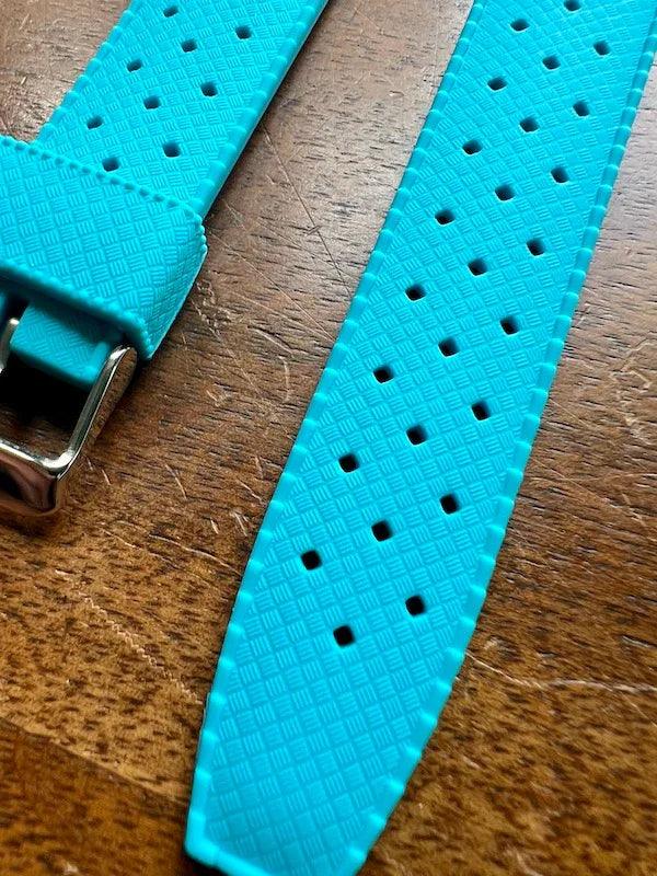 Bracelet tropical silicone bleu turquoise - Vinty Watches