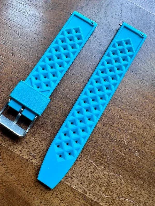 Bracelet tropical silicone bleu turquoise - Vinty Watches