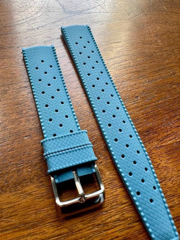 Bracelet tropical silicone bleu ardoise - Vinty Watches