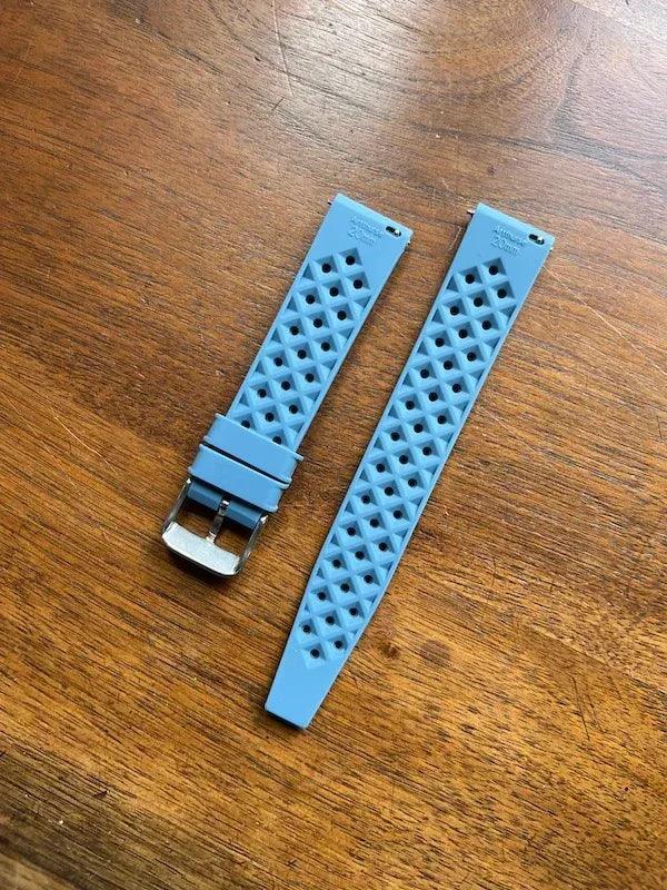 Bracelet tropical silicone bleu ardoise - Vinty Watches
