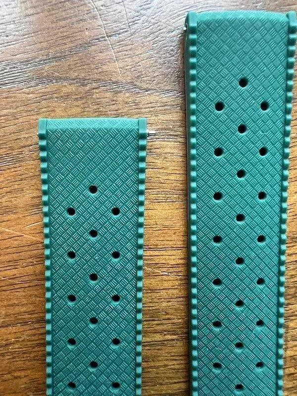 Bracelet tropical silicone vert forêt - Vinty Watches