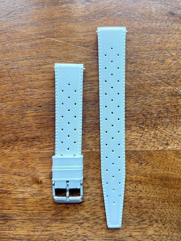 Bracelet tropical silicone blanc pur - Vinty Watches