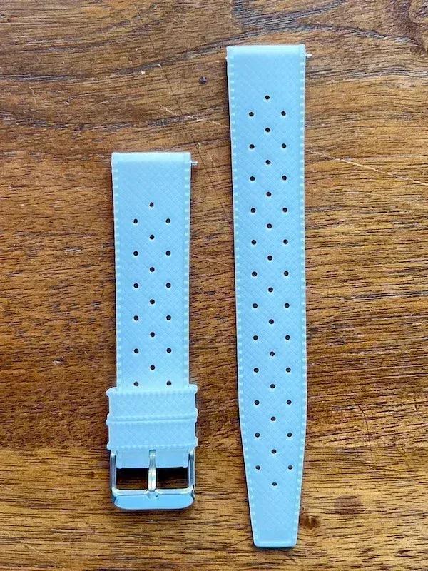 Bracelet tropical silicone blanc pur - Vinty Watches