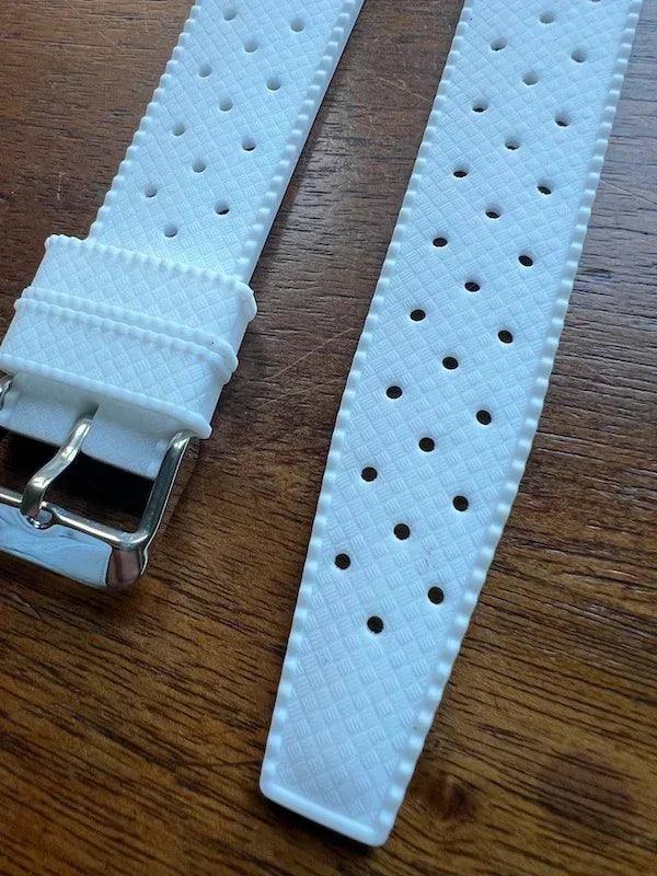 Bracelet tropical silicone blanc pur - Vinty Watches