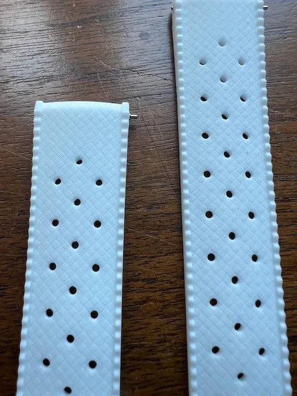 Bracelet tropical silicone blanc pur - Vinty Watches