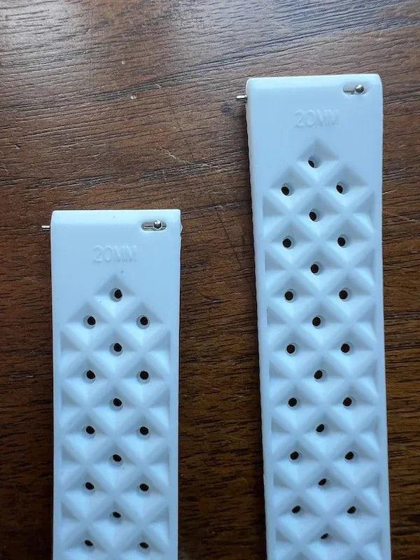 Bracelet tropical silicone blanc pur - Vinty Watches