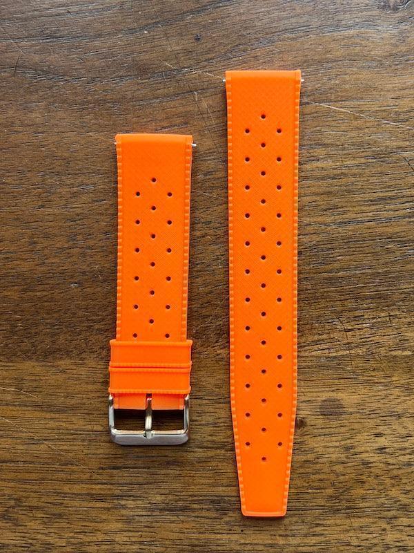Bracelet tropical silicone orange fluo - Vinty Watches