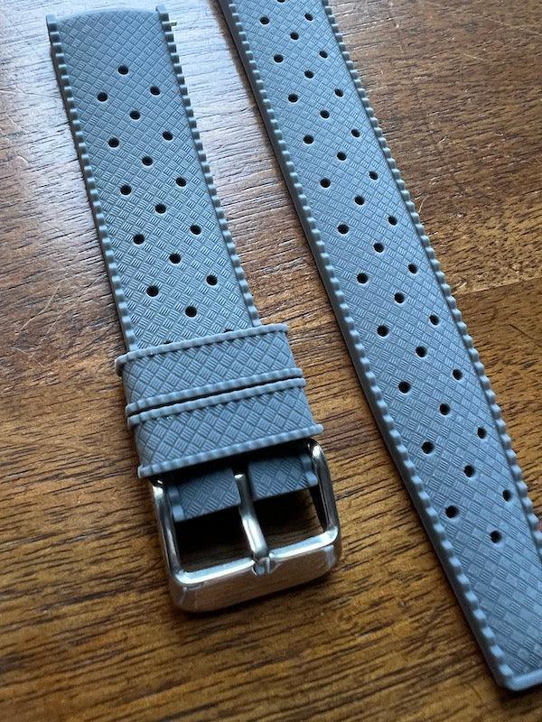 Bracelet tropical silicone gris souris - Vinty Watches