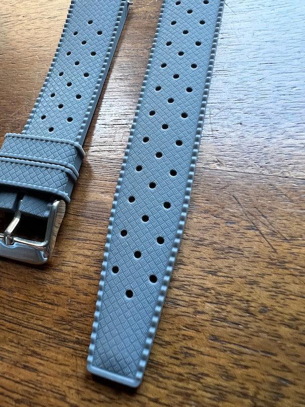 Bracelet tropical silicone gris souris - Vinty Watches