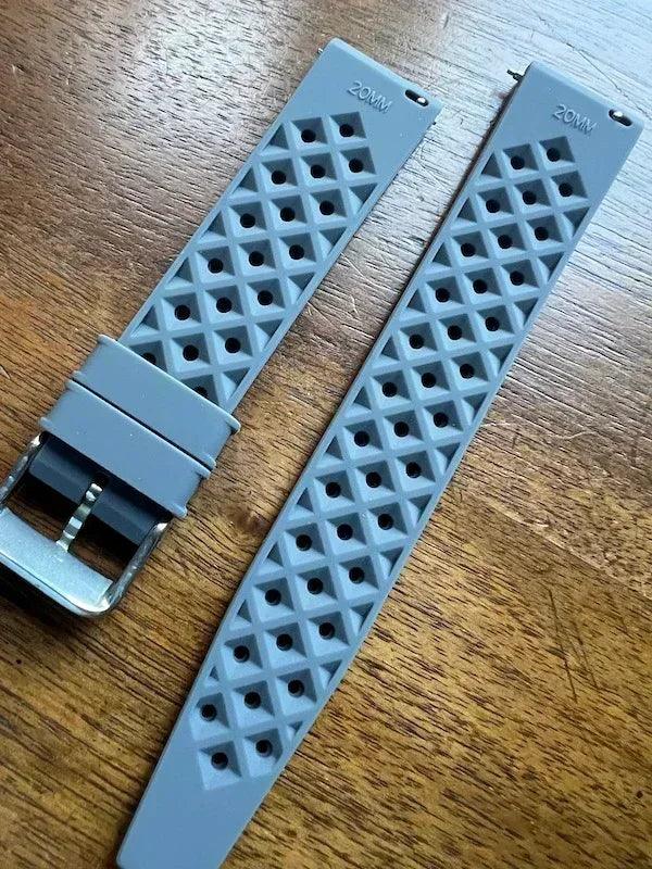 Bracelet tropical silicone gris souris - Vinty Watches