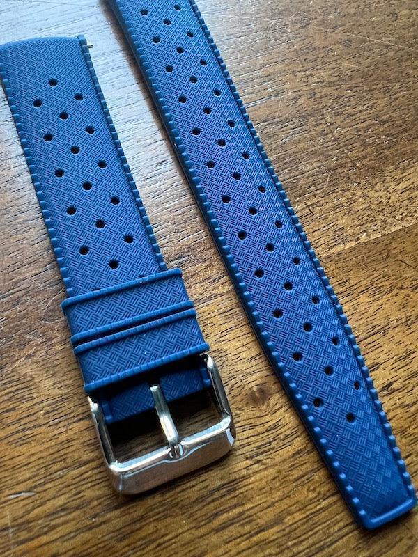 Bracelet tropical silicone bleu abysse - Vinty Watches