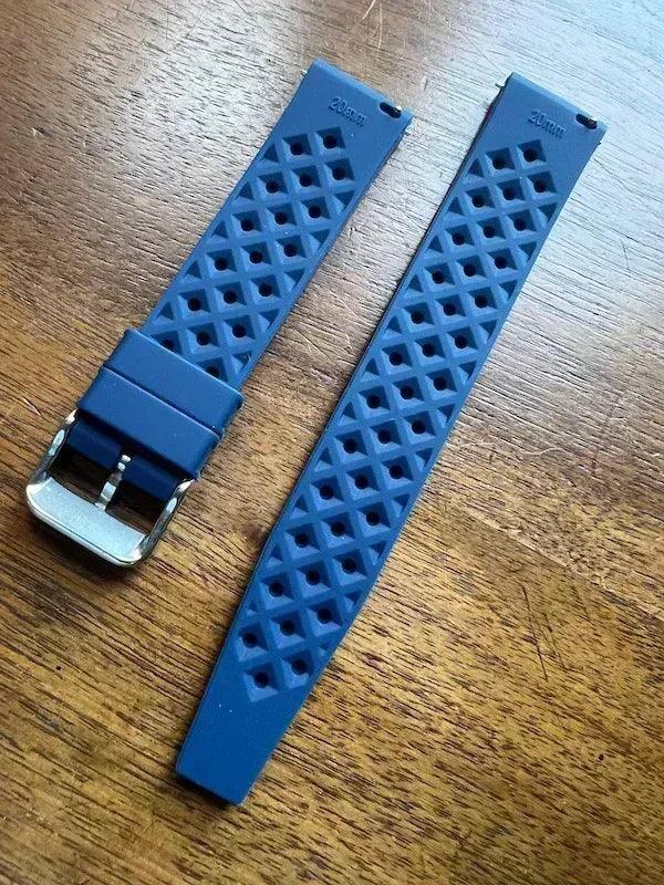 Bracelet tropical silicone bleu abysse - Vinty Watches