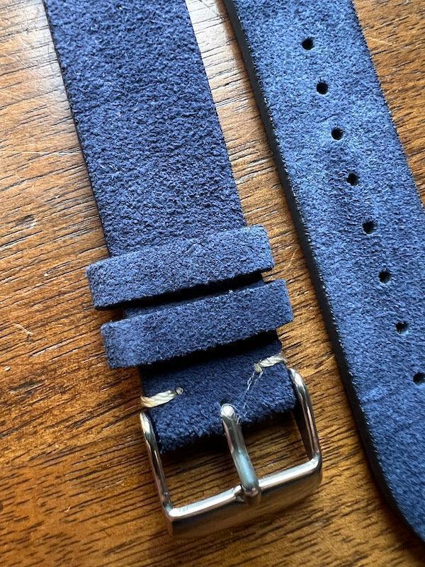 Bracelet Vintage Suédé bleu foncé - Vinty Watches