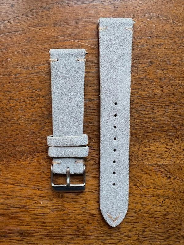Bracelet Vintage Suédé gris clair - Vinty Watches