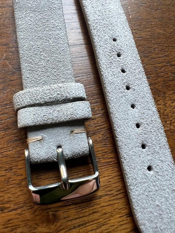 Bracelet Vintage Suédé gris clair - Vinty Watches