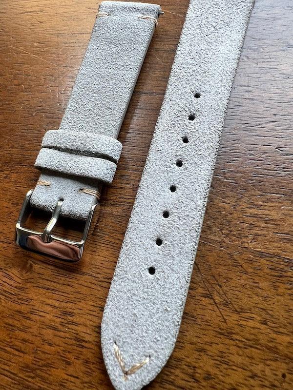 Bracelet Vintage Suédé gris clair - Vinty Watches