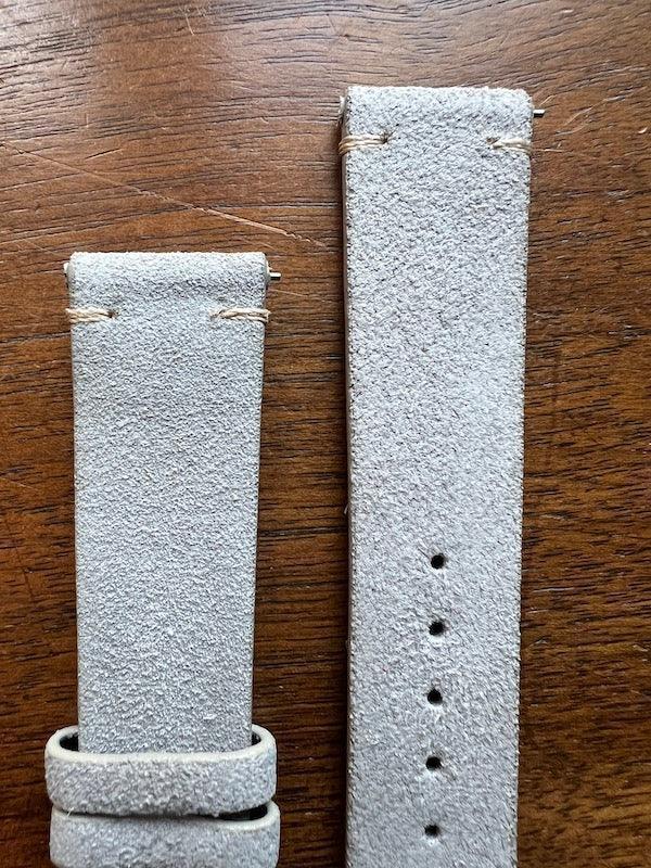 Bracelet Vintage Suédé gris clair - Vinty Watches