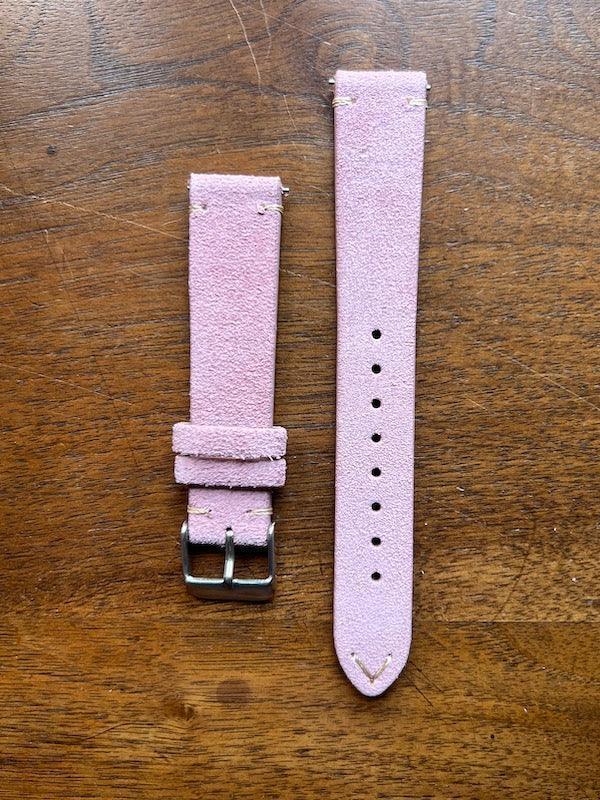 Bracelet Vintage Suédé rose clair - Vinty Watches