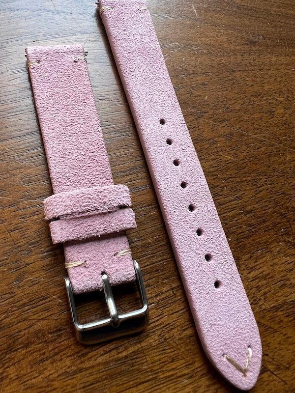 Bracelet Vintage Suédé rose clair - Vinty Watches