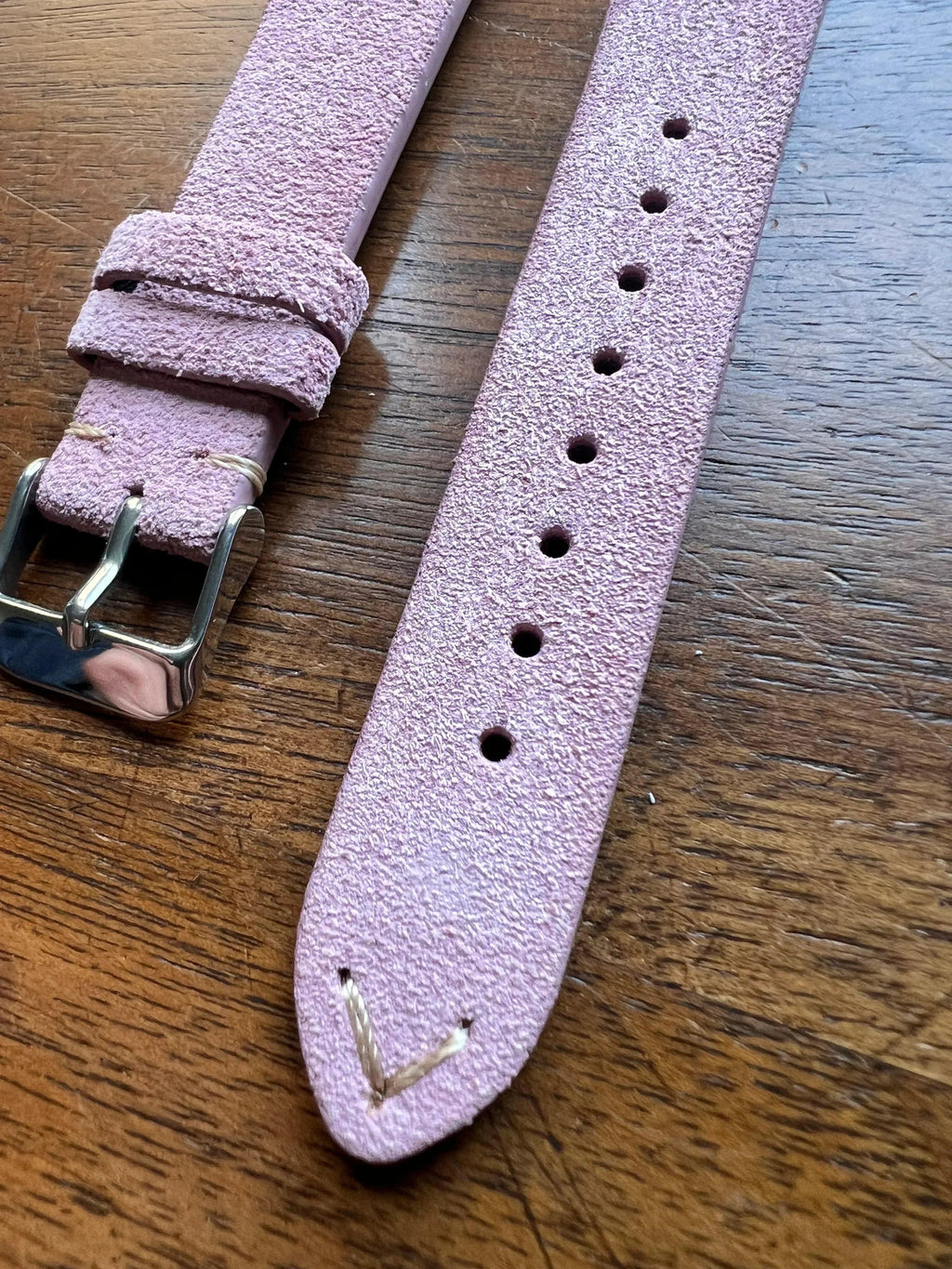 Bracelet Vintage Suédé rose clair - Vinty Watches