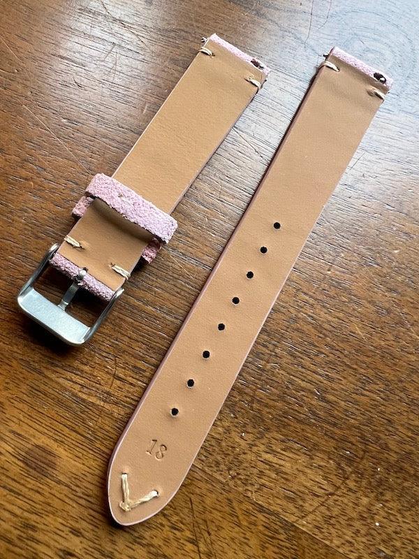 Bracelet Vintage Suédé rose clair - Vinty Watches