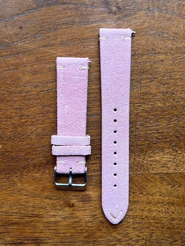 Bracelet Vintage Suédé rose clair - Vinty Watches