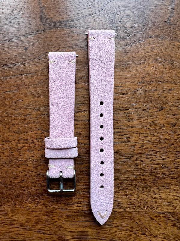 Bracelet Vintage Suédé rose clair - Vinty Watches