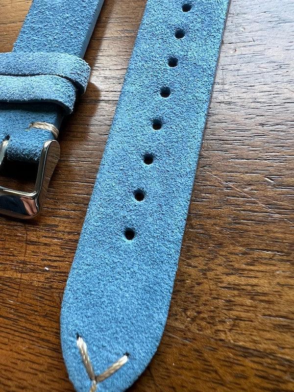 Bracelet Vintage Suédé bleu clair - Vinty Watches