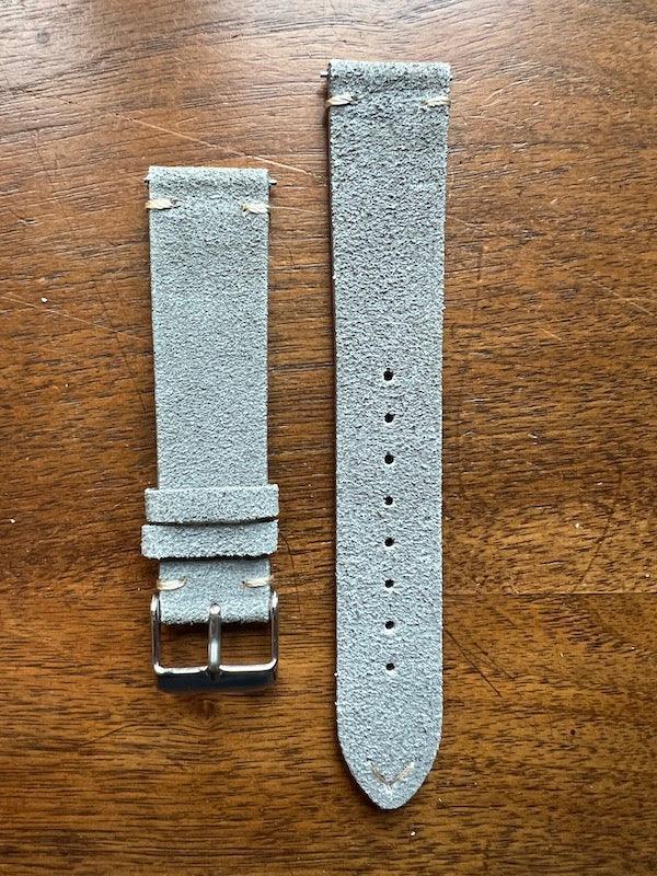 Bracelet Vintage Suédé gris moyen - Vinty Watches