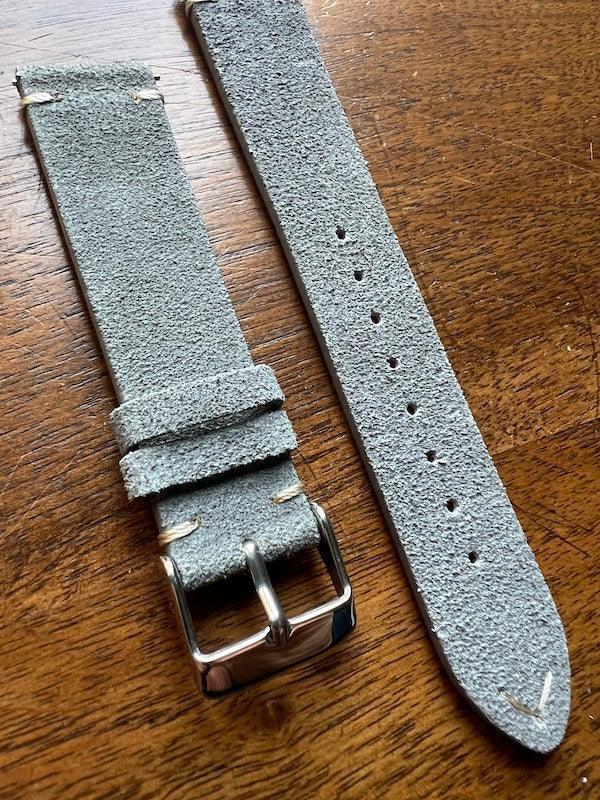 Bracelet Vintage Suédé gris moyen - Vinty Watches