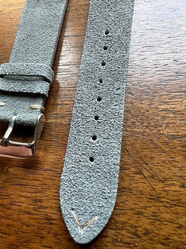Bracelet Vintage Suédé gris moyen - Vinty Watches
