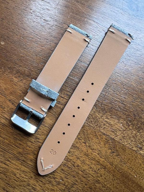 Bracelet Vintage Suédé gris moyen - Vinty Watches