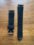 Bracelet Vintage Suédé noir - Vinty Watches