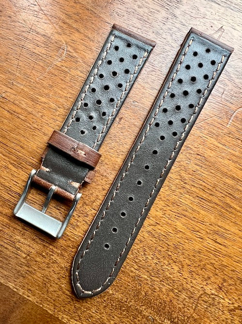 Bracelet Rallye en cuir brun