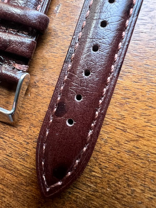 Bracelet Eclat en simili-cuir façon autruche marron chocolat