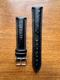 Bracelet Eclat en simili-cuir façon autruche noir
