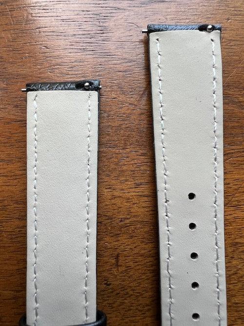 Bracelet Eclat en simili-cuir façon autruche noir