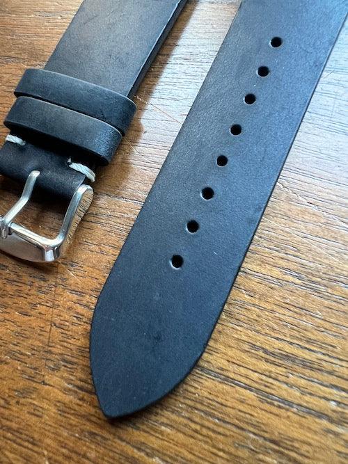 Bracelet Rustic Trek en cuir façon vieilli noir