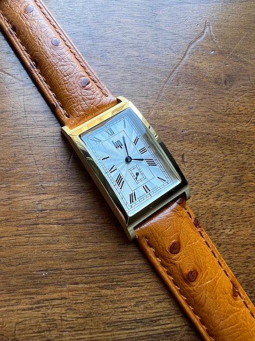 Bracelet Eclat en simili-cuir façon autruche cognac