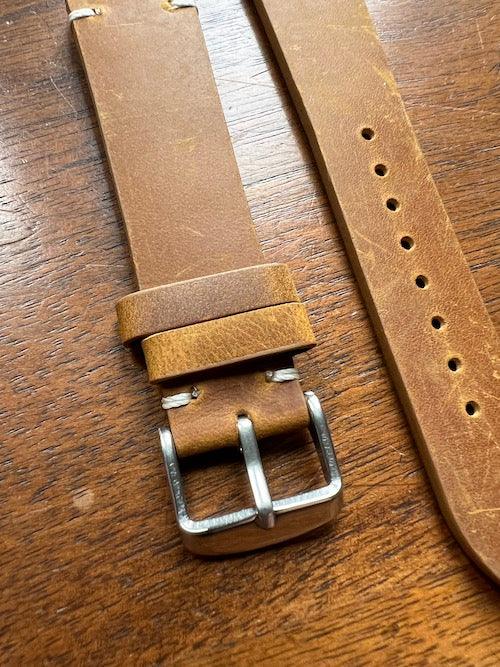 Bracelet Rustic Trek en cuir façon vieilli marron clair