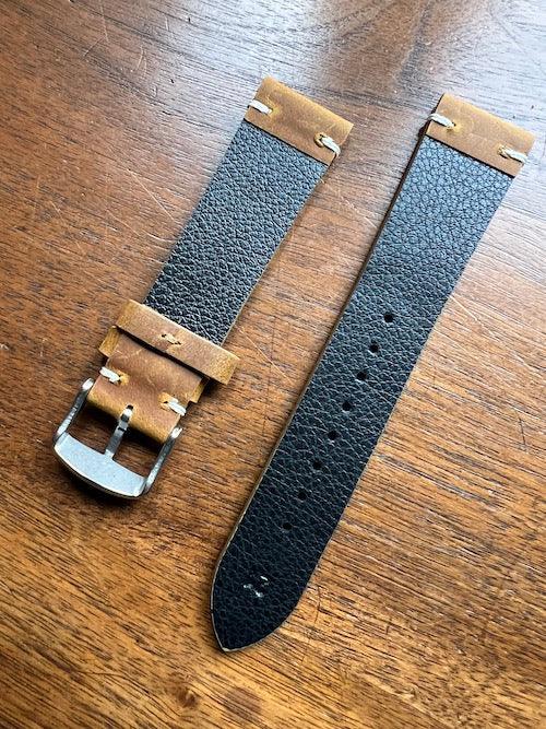 Bracelet Rustic Trek en cuir façon vieilli marron clair