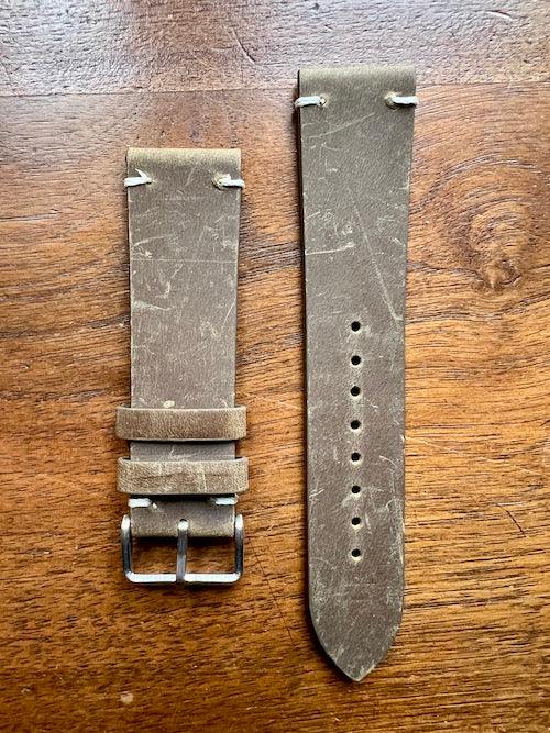 Bracelet Rustic Trek en cuir façon vieilli marron foncé