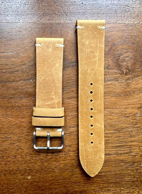 Bracelet Rustic Trek en cuir façon vieilli marron clair