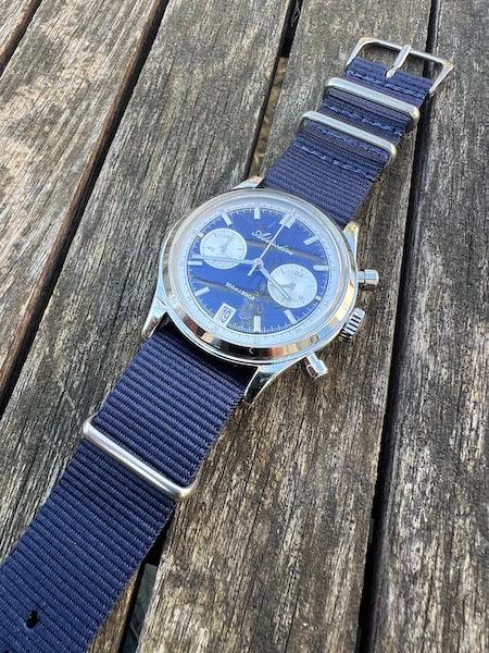 Bracelet NATO en nylon balistique bleu foncé
