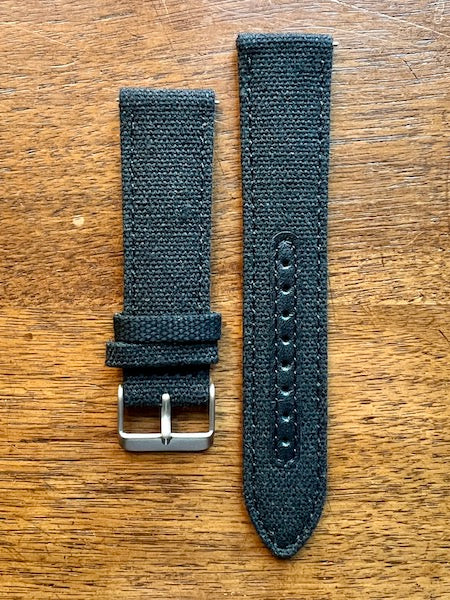 Bracelet Sahara tissu natté noir