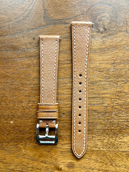 Bracelet Silhouette en simili-cuir façon vachette gold