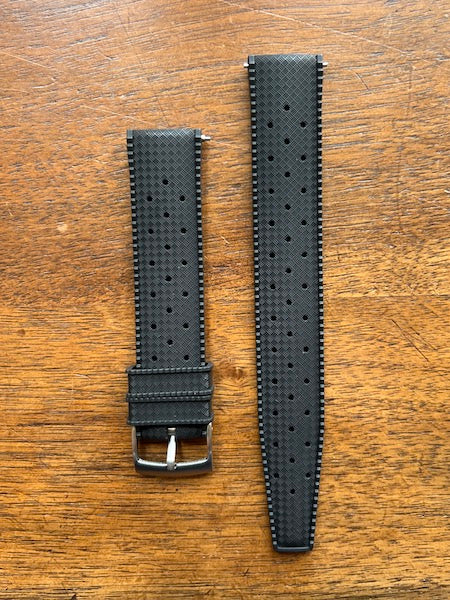 Bracelet tropical rubber noir profond