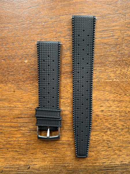 Bracelet tropical rubber noir profond